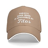 Today's Good Mood is Sponsored by Titos Hat for Men Women Baseball Cap Gifts Funny Fashion Trucker Hat