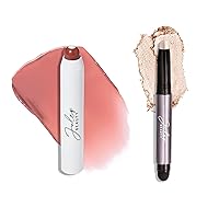 Julep Eyeshadow 101 Crème to Powder Waterproof Eyeshadow Stick, Pearl Shimmer It's Balm: Tinted Lip Balm + Buildable Lip Color - Burnt Sienna