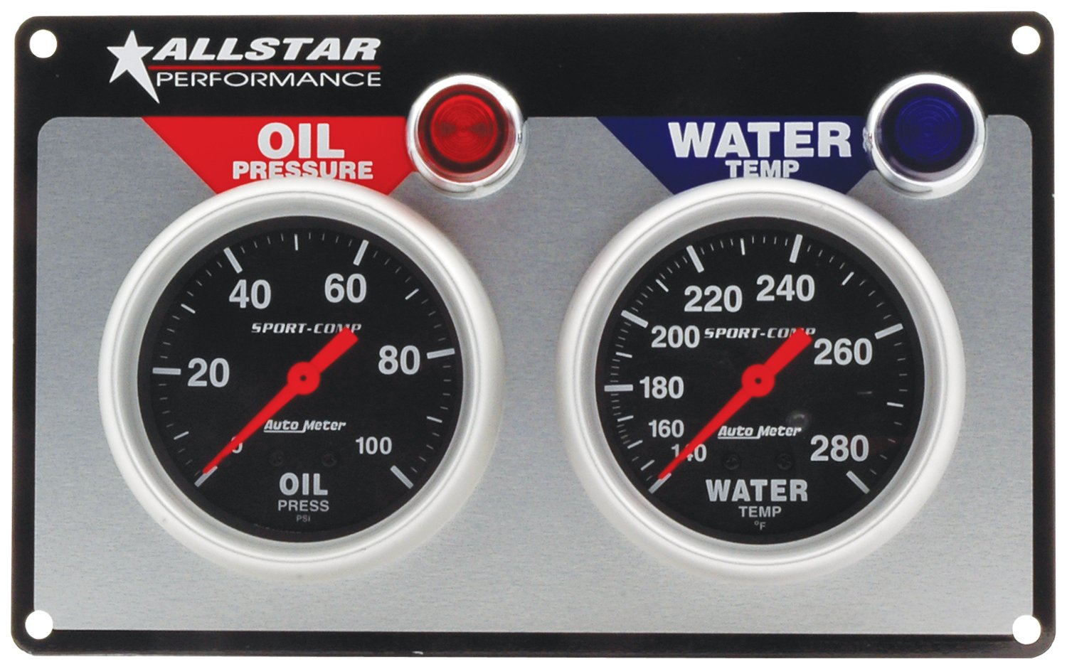 Allstar ALL80110 Auto Meter Sport Comp 2-Gauge Panel Kit,OP/WT