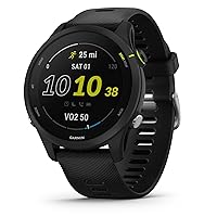 Garmin Forerunner® 255 Music, GPS Running Smartwatch with Music, Advanced Insights, Long-Lasting Battery, Black - 010-02641-20