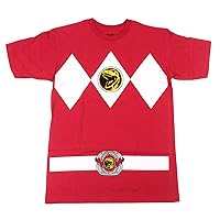 Power Rangers Red Ranger Costume Red T-Shirt Tee