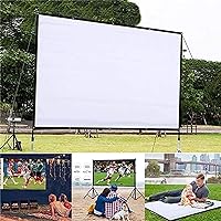 Portable Foldable Projector Screen 4:3 Hd Outdoor Home Cinema Theater 3D Movie Home Theater Outdoor Indoor Support Double Sided Projection 60 Inch,84inch