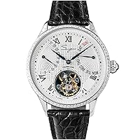 SU8004SBED Tourbillon Master Seagull ST8004 Movement Sapphire Crystal Men's Mechanical Watch 1963, black, Ribbon