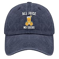 Vasectomy All Juice No Seeds Hats for Womens Baseball Caps Funny Washed Workout hat Breathable