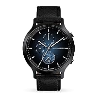Lilienthal Berlin, Meteorite IV Chronograph with Black Leather Strap, black, Strap.