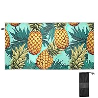 Leaves Pineapples Extra Large Beach Towel for Women Men 31x71 Inch Quick Dry Sand Free Camping Towels Lightweight Absorbent Beach Accessories for Beach Travel Sports