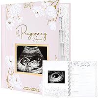 Pregnancy Journal, Pregnancy Announcements - 80 Pages Hard Cover Pregnancy Book For Mom To Be Gift - Pregnancy Gifts For New Moms - Baby Album And Memory Book - Mother's Day Gifts (Blush)
