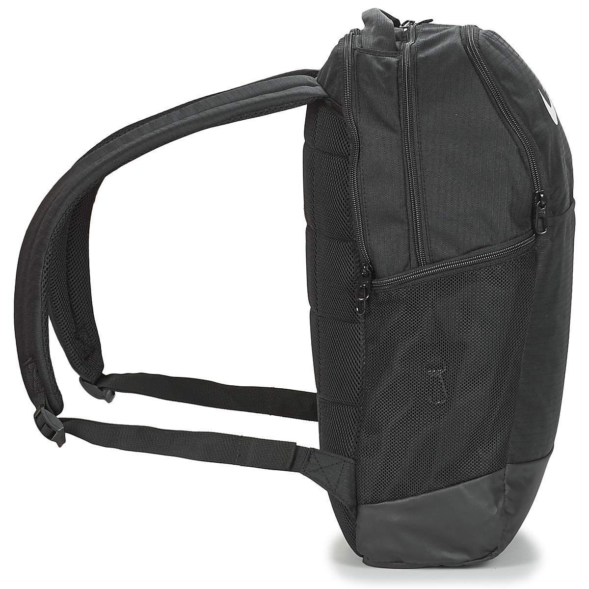 Nike Brasilia Medium Training Backpack for Women and Men with Secure Storage & Water Resistant Coating, Black/Black/White