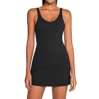 AVGO Open-Back Waistband Womens Tennis Dress with Built in Shorts & Bra Athletic Dress with Pockets Golf Workout Dresses