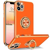 BENTOBEN iPhone 13 Pro Case, iPhone 13 Pro Phone Case, Slim Fit 360° Ring Holder Kickstand Magnetic Car Mount Supported Protective Girls Boys Women Men Cover for iPhone 13 Pro 5G 6.1 Inch, Orange