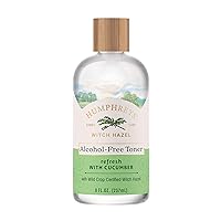 Refresh Witch Hazel with Cucumber Alcohol-Free Toner, Clear, 8 Oz ( Pack of 1)