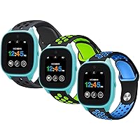 [2 Pack] Silicone Sport Bands Compatible with Gizmo Watch 3/2/1,Gabb Watch 3/2/1,SyncUP Watch Band for Kids,20mm Soft Breathable Smartwatch Band for Boys and Girls,Small Size