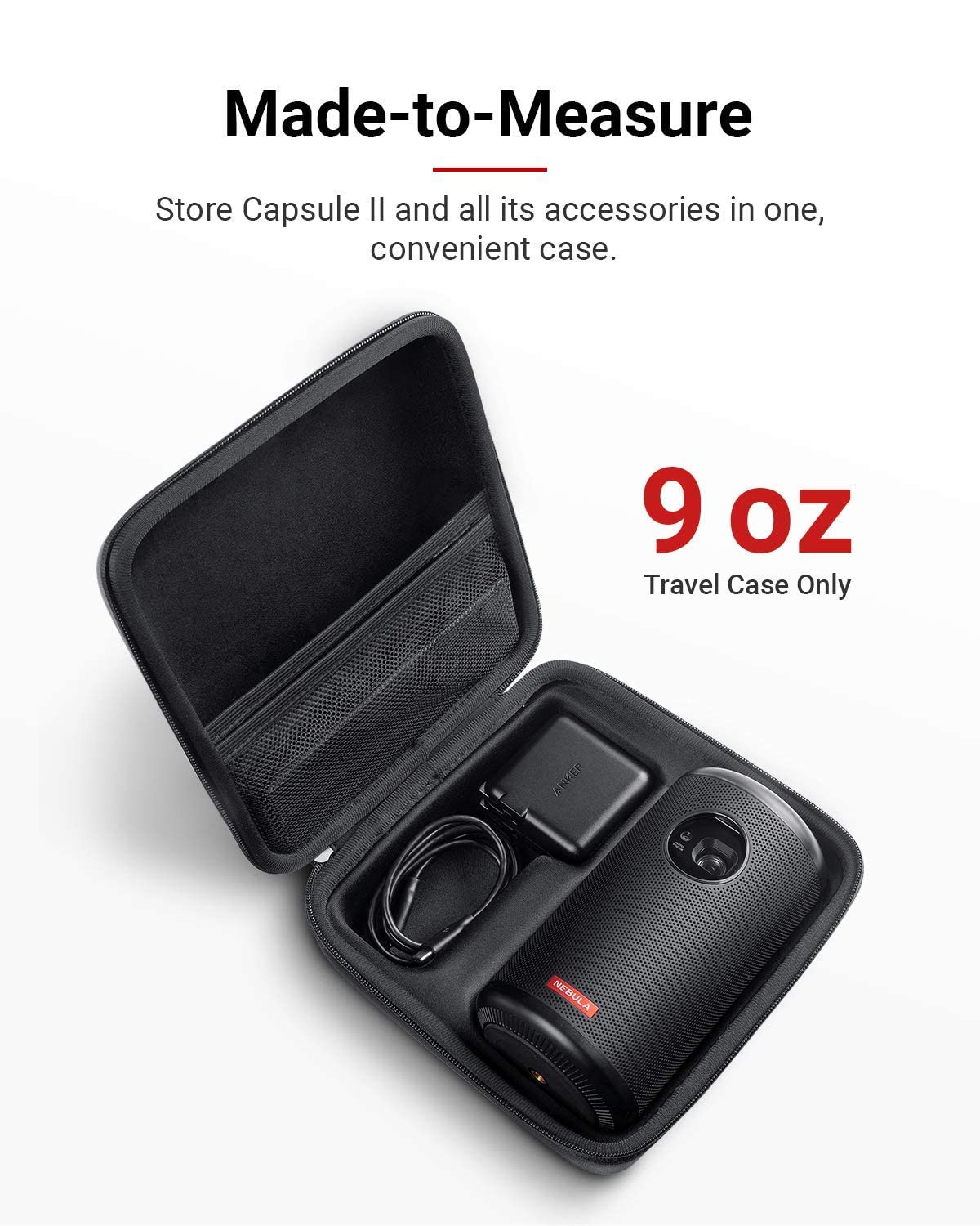 Anker Nebula Capsule Max with Premium Protection Projector Travel Case