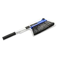 Camco 43623 Adjustable Broom and Dustpan, Adjusts From 24 Inches to 52 Inches, Ideal for RV, Marine, And Home Use, Full Size (43623-A)