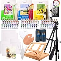 J MARK Premium Large Painting Kit – All in Deluxe Acrylic, Watercolor and Oil Painting Set