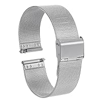 Stainless Steel Mesh Watch Band Quick Release Adjustable Metal Watch Strap for Men Women