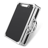 Sooez Combination Lock Clipboard Case, Heavy Duty Clipboard with Storage, Aluminum Locking Briefcase with Handle, Storage Clipboard Maximum Security, 12.6 x 9.6 inch