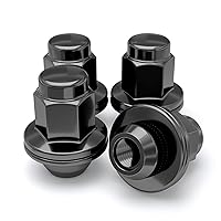 White Knight 5309DLBK-4 Black Chrome M14 x 1.50 Factory Style Duplex Long Mag Lug Nut with Washer, 4 Pack