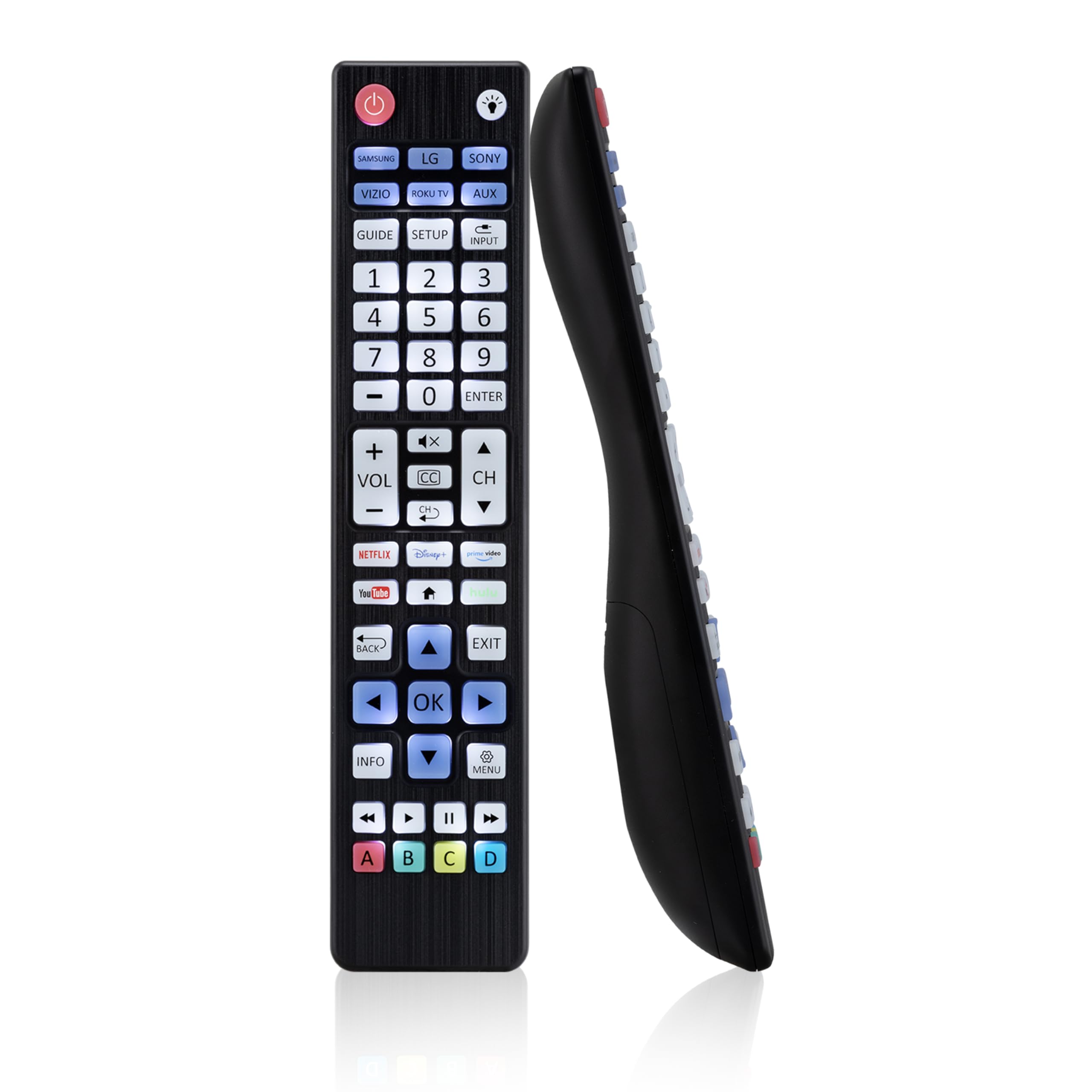 UltraPro Backlit One Touch Instant Pairing Replacement Remote Pre-Programmed for Samsung, Sony, LG, Vizio, Roku TV 2 Device 80830