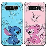 2 Pack Cute Anime Phone Case for Samsung Galaxy Note 8 Case 6.5,Movie Cartoon Pattern Phone Cover,Soft TPU Shockproof Protective Funda for Women Men Girls Boys for Samsung Note 8 Cases Black