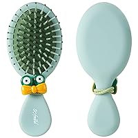 Sofmild Hair Brush, Mini Travel Brush for Girls Women Small Toddler Oval Hairbrush for Wet Dry All Hair Types, Glide Through Smoothing Tangles With Ease Knots Without Tears or Breakage(Green)