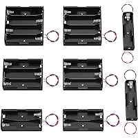 DAIERTEK 3PCS 9 Volt Battery Holder with ON/Off Switch Cover Lead Wires + 8PCS 18650 Battery Holder with Wire