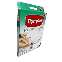 4 Packs of Tigerplast Soft Pad, Adhesive Gauze Pad, Breathable, Absorbent Pad, Non-Stick Pad, 80 mm. x 100 mm. (4 dressings/Pack)