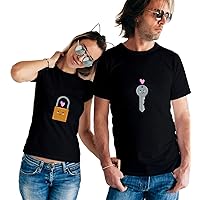 Love Couple Lock_011437_2 Couple Matching Shirts T-Shirts Tshirt