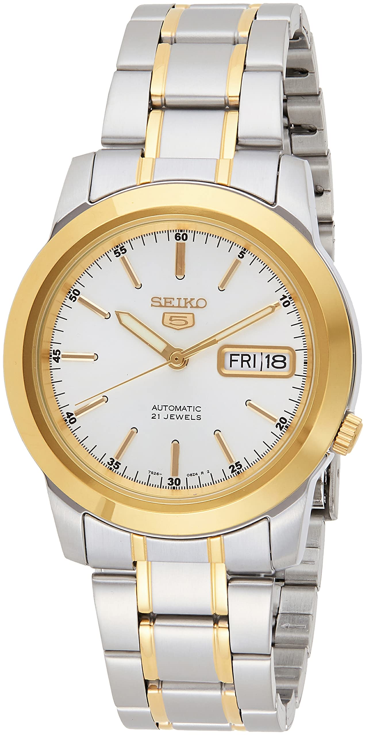 Mua SEIKO Men's SNKE54 5 Automatic White Dial Two-Tone Stainless Steel  Watch trên Amazon Mỹ chính hãng 2023 | Giaonhan247