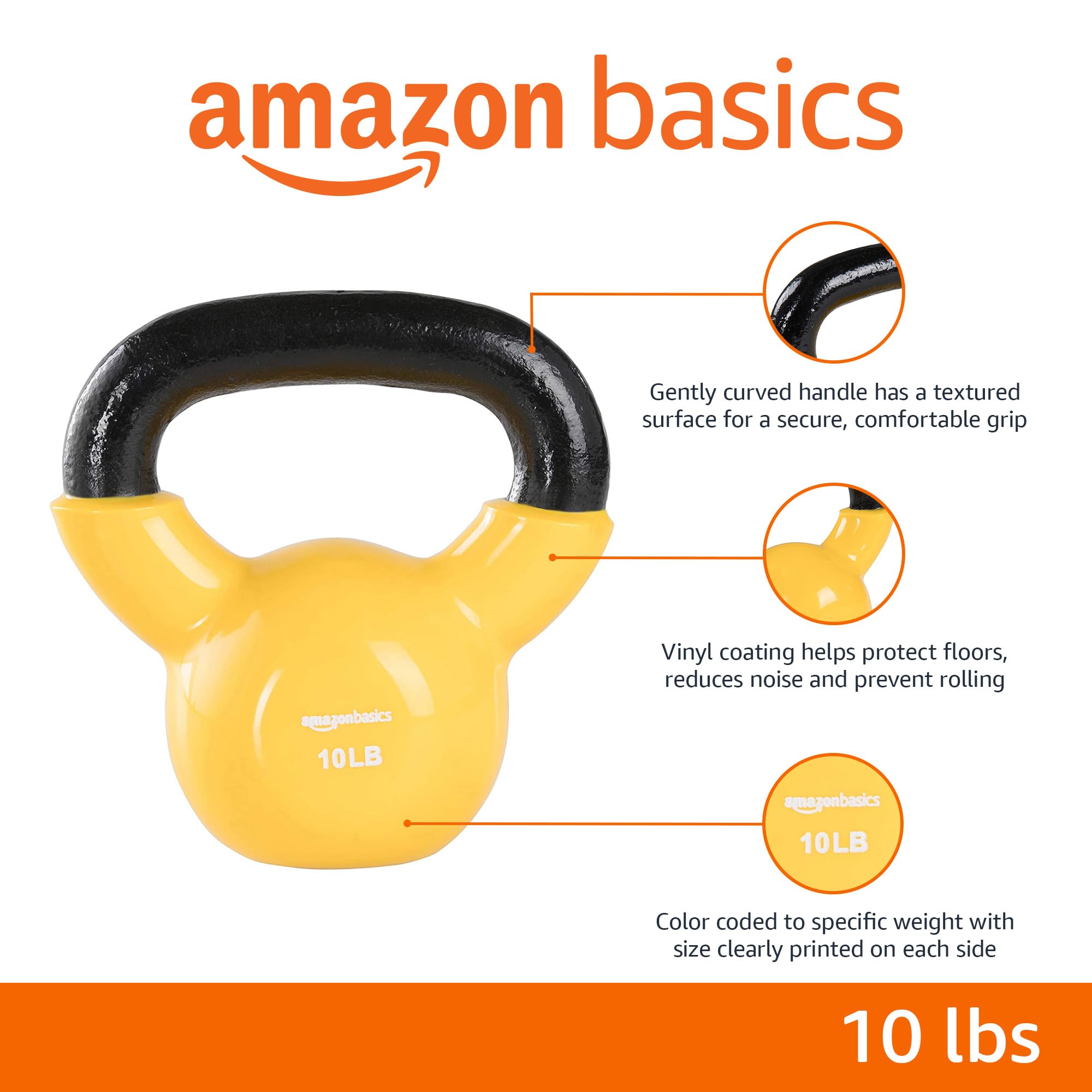Amazon Basics Vinyl Kettlebell