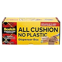 Scotch Cushion Lock Protective Wrap with Dispenser Box, 12 in. x 175 ft., Sustainable Packaging Solution for Packing, Shipping, and Moving, Alternative for Bubble Cushion Wrap