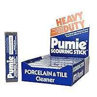 PUMIE Pack of 12 Pumice Stone for Toilet Cleaning, Heavy Duty Pumice Scouring Stick for Toilet Bowl Ring, Cleans Tough Toilet Stains & Hard Water Rings, Ideal for Cleaning Bathtubs, Sink, Pool & Grill