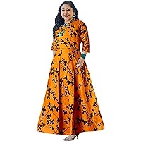 Jessica-Stuff Women Rayon Blend Stitched Anarkali Gown Wedding Dress (1247)
