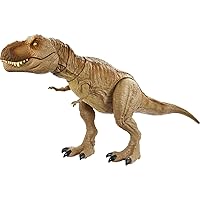 Mattel Jurassic World Epic Roarin’ Tyrannosaurus T Rex Large Action Figure, Primal Attack Feature & Sound, Realistic Shaking