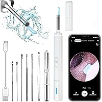 Earwax Removal Kit with Camera, 3.5mm Inner Len Ear Cleaner Otoscope, 1920P FHD WiFi Wireless Ear Scope Endoscope with 6 LED Lights, Ear Wax Remover Tool for Adults Kids(White)