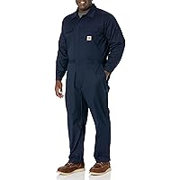 Carhartt mens Rugged Flex Canvas Coveralls, Navy, Large US