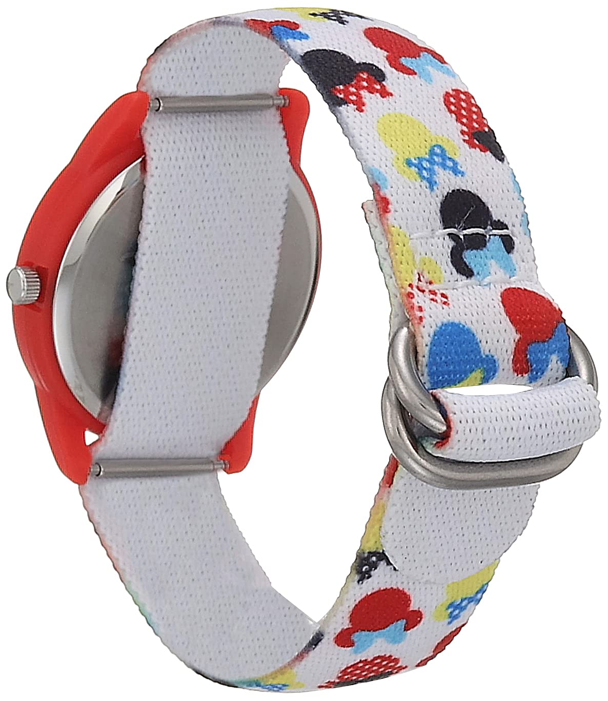 Disney Minnie Mouse Kids' Plastic Time Teacher Analog Quartz Nylon Strap Watch