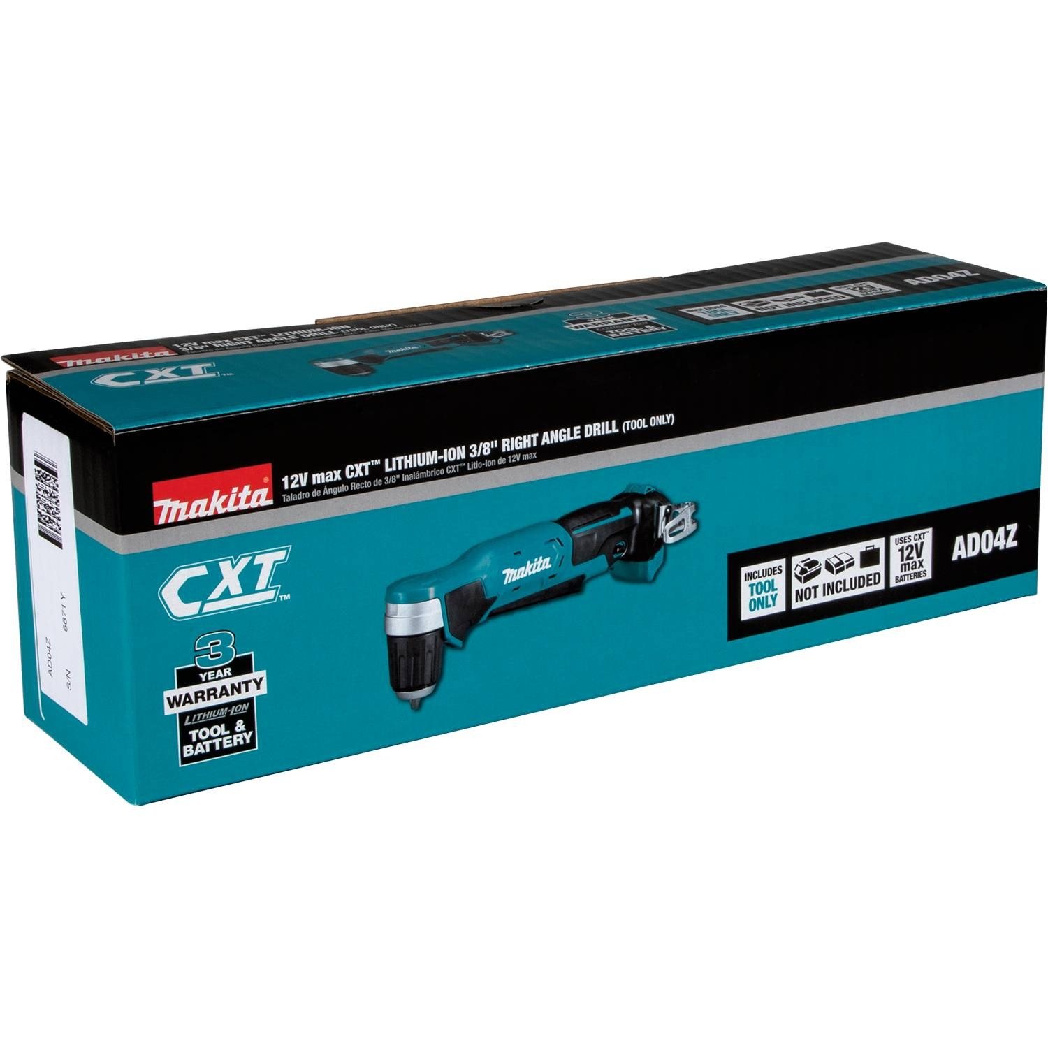 Makita AD04Z 12V max CXT Lithium-Ion 3/8 in. Cordless Right Angle Drill (Tool Only)