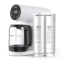 Countertop Reverse Osmosis Water Filtration System, Portable RO Water Filter Purifier with 4 Stage Filtration, 3:1 Pure to Drain, TDS Monitor, Faster Delivery Flow, Plug and Use - White