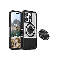 Rokform - iPhone 14 Pro MagSafe Compatible Crystal Case + Twist Lock Sport Ring Stand & Grip (RokLock Series)