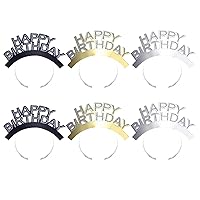 Happy Birthday Headbands, Paper Birthday Party Hats, Birthday Hats for Adults and Kids, 3 Patterns