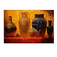 IVCFRSHG African Pottery Art Poster Canvas Poster Wall Art Decor Living Room Bedroom Printed Picture
