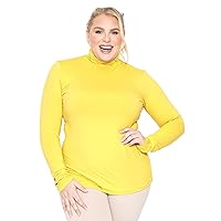 STRETCH IS COMFORT Women's Plus Size Relaxed and Regular Turtleneck | XL - 7X