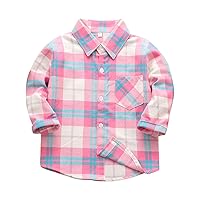 Toddler Stand Up Neck Plaid Shirts Child Color Block Blouse Kid Fashion Print Warm Spring Autumn Clothes