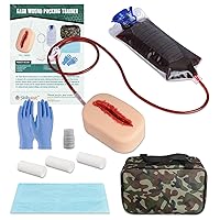 Laceration Wound Packing Task Training Kit to Bleed Control for Medical Education, First Aid Emergency Practice, Military Trauma Trainer