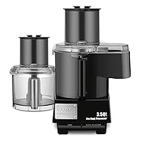 Waring Commercial WFP14SC Batch Bowl and Continuous Food Processor with LiquiLock Seal System, 3-1/2-Quart