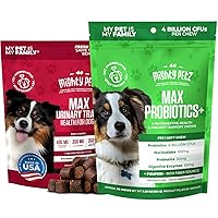 Mighty Petz MAX Cranberry for Dogs UTI Treatment MAX 5-in-1 Probiotics for Dogs Bundle