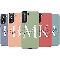 Custom Monogram Initial Case, Solid Personalized Name on Case, Designed for Samsung Galaxy S24 Plus, S23 Ultra, S22, S21, S20, S10, S10e, S9, S8, Note 20, 10