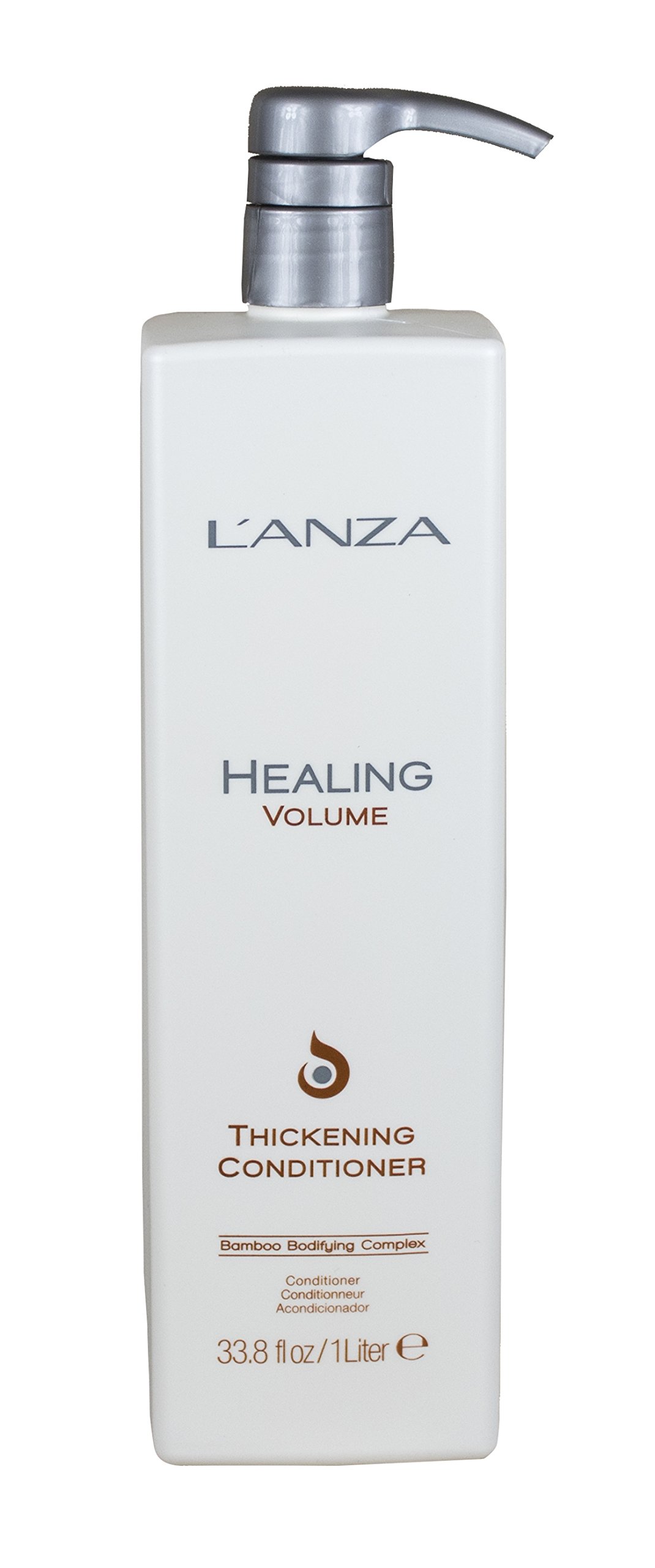 L'ANZA Healing Volume Thickening Conditioner, Boosts Shine, Volume, and Thickness for Fine and Flat Hair, Rich with Bamboo Bodifying Complex and Keratin (33.8 fl Oz)