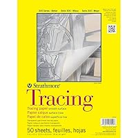 Strathmore 300 Series Tracing Paper Pad, Tape Bound, 11x14 inches, 50 Sheets (25lb/41g) - Artist Paper for Adults and Students, white